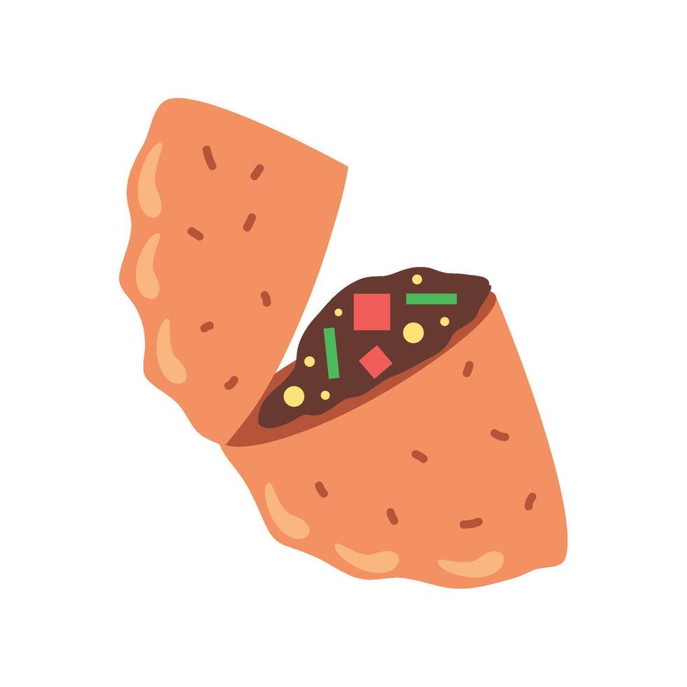 colombia empanada food illustration isolated vector