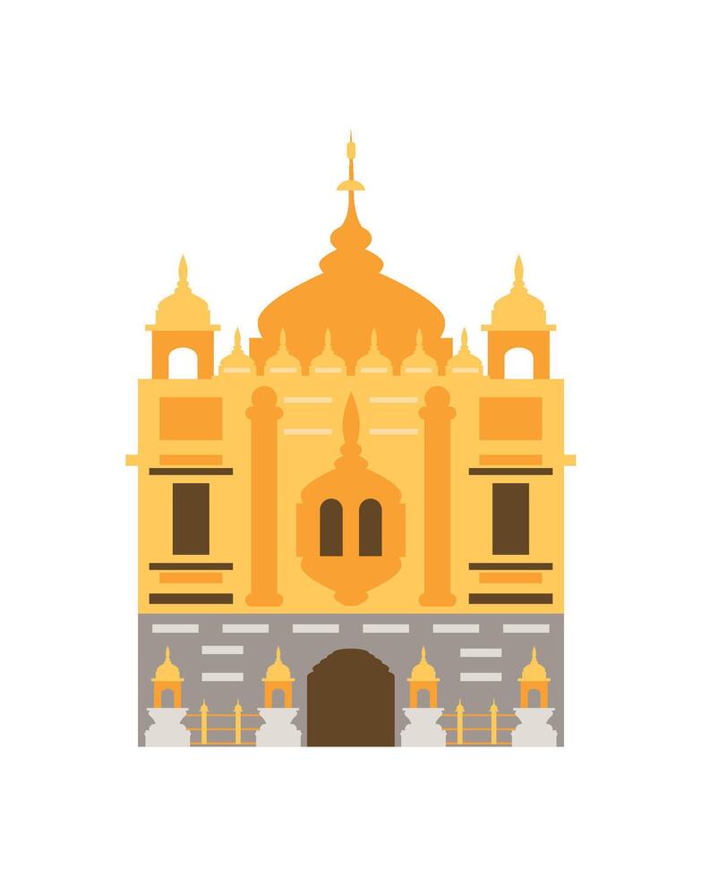 india temple monument illustration isolated vector