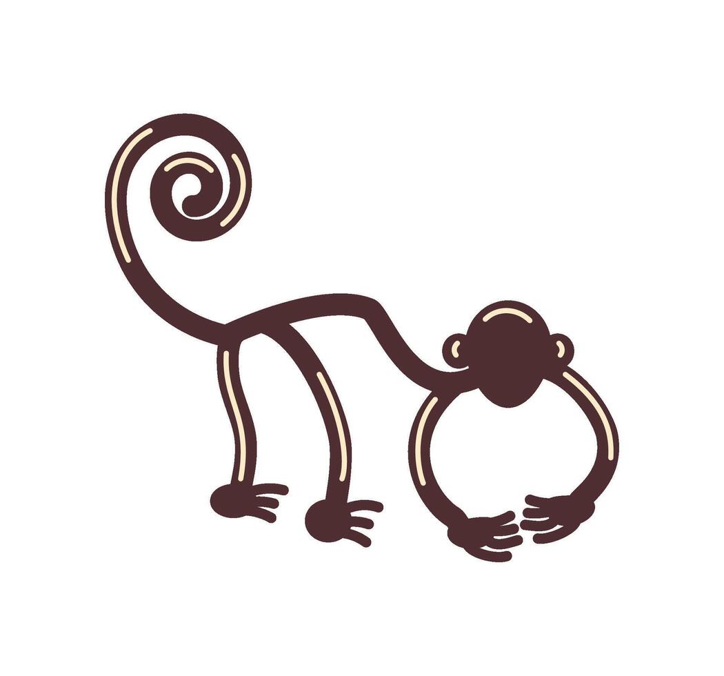 peru nazca creature illustration isolated vector
