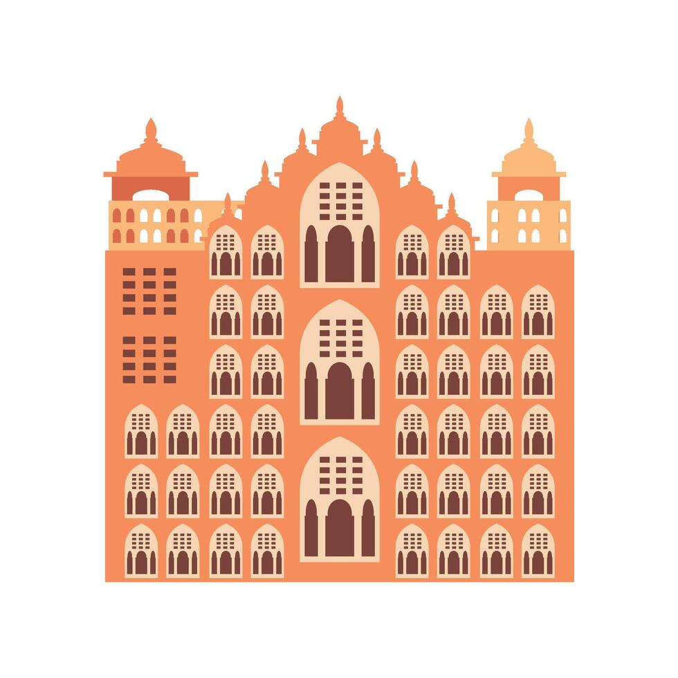 india hawa mahal jaipur monument illustration vector