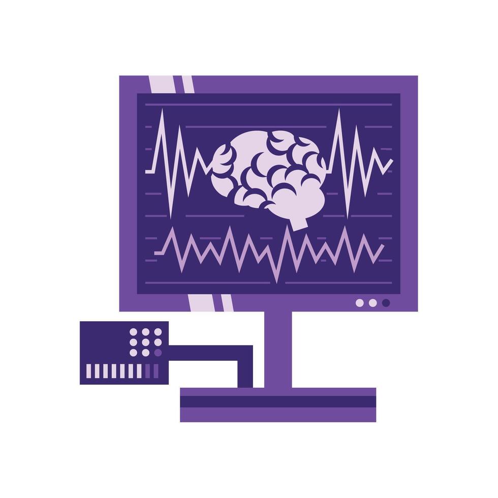epilepsy day monitoring medical illustration vector