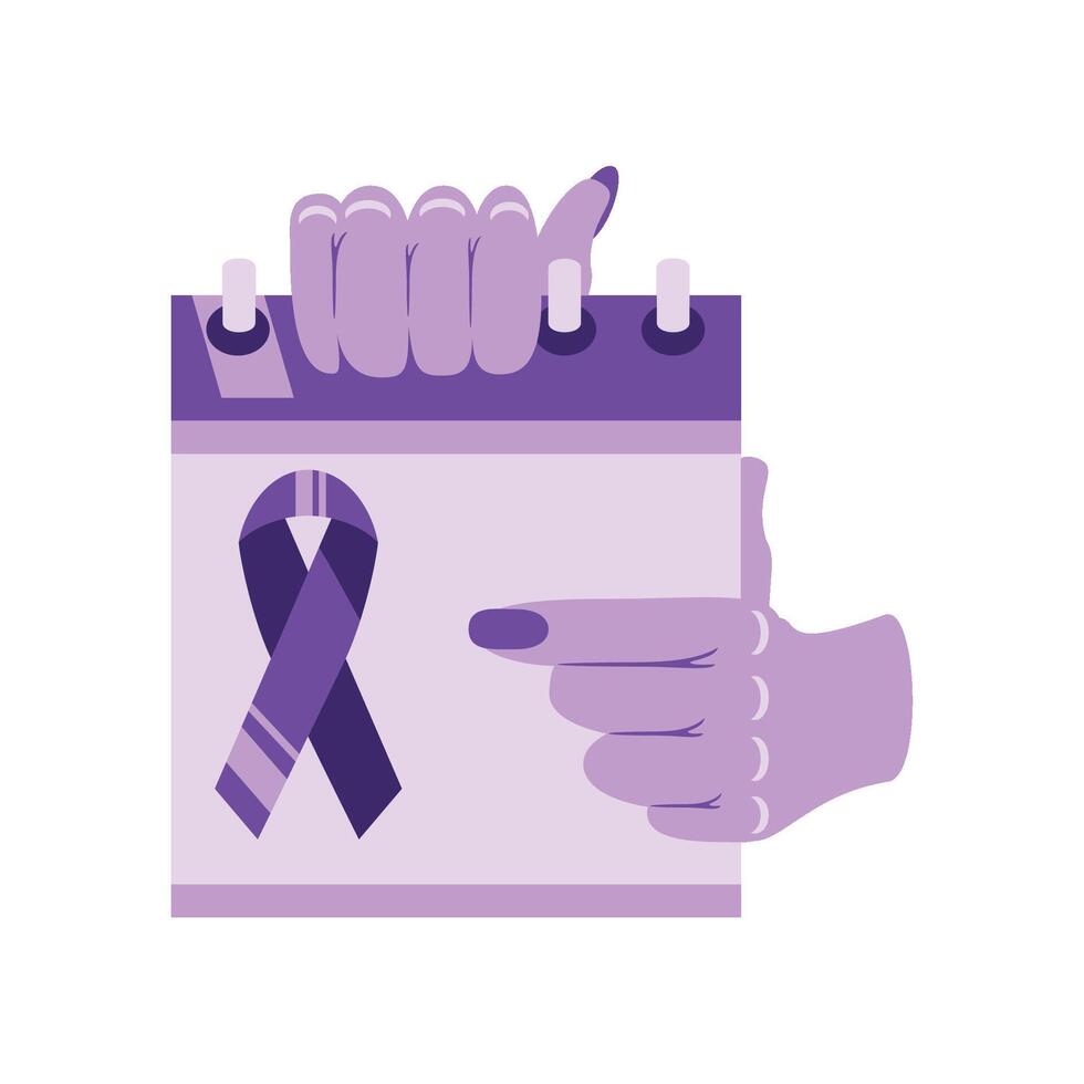 epilepsy day calendar illustration isolated vector