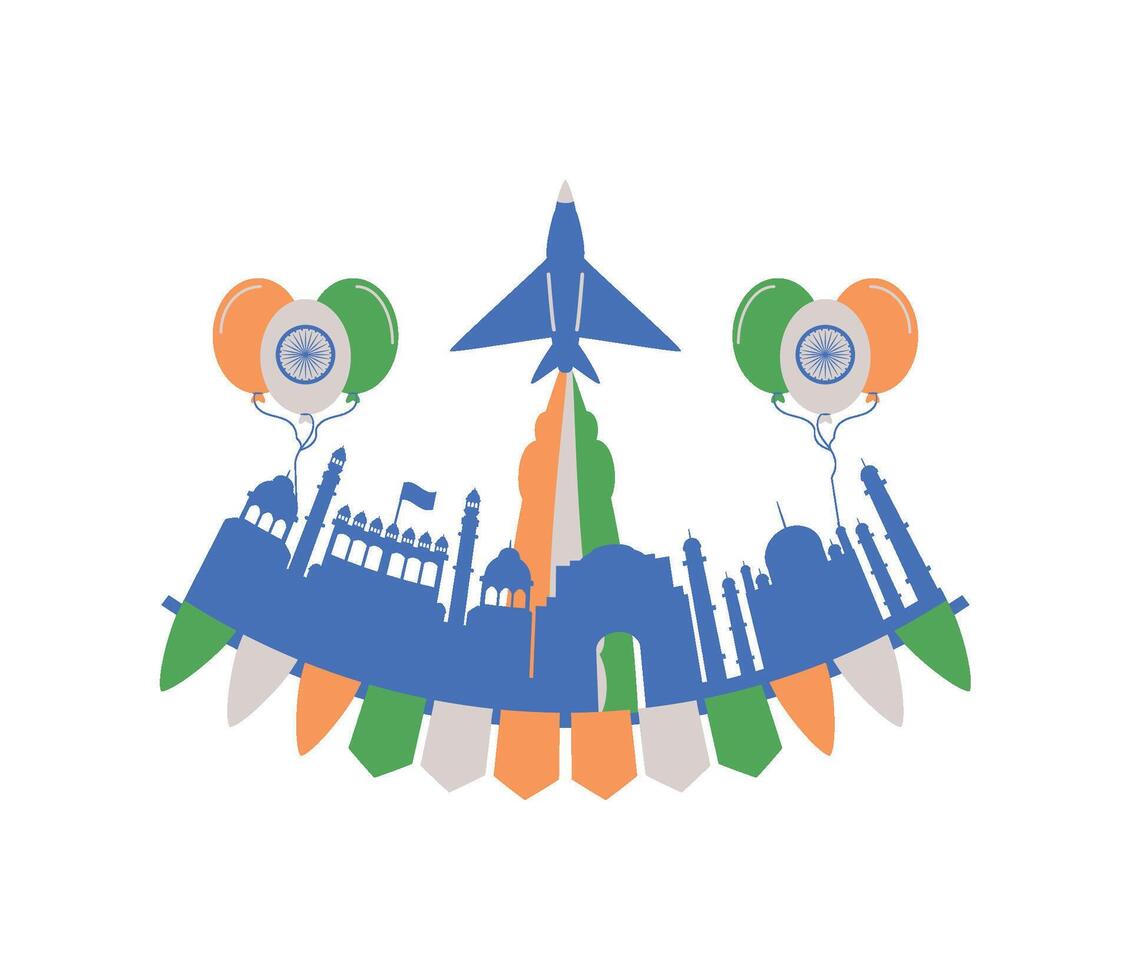 republic day india festive illustration vector