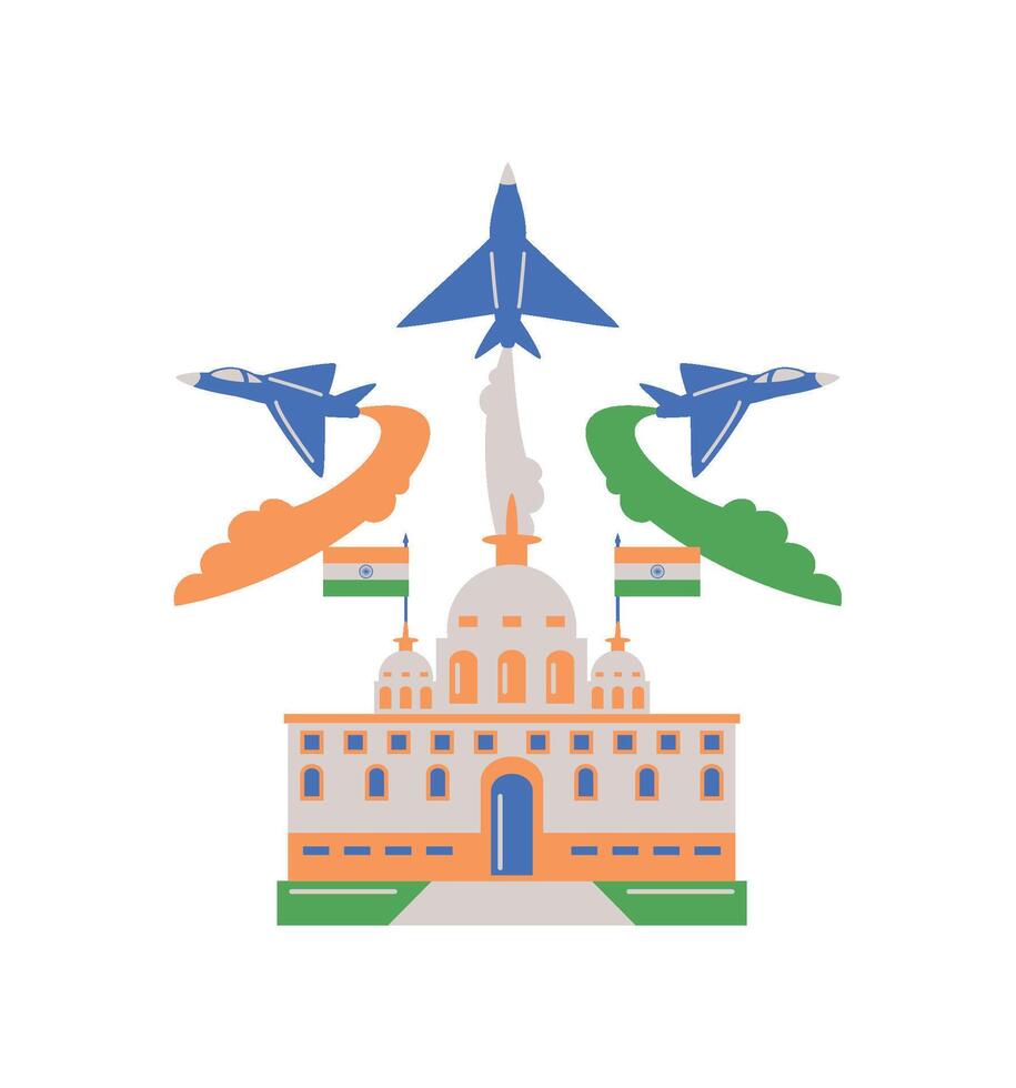 republic day india celebration festive illustration vector