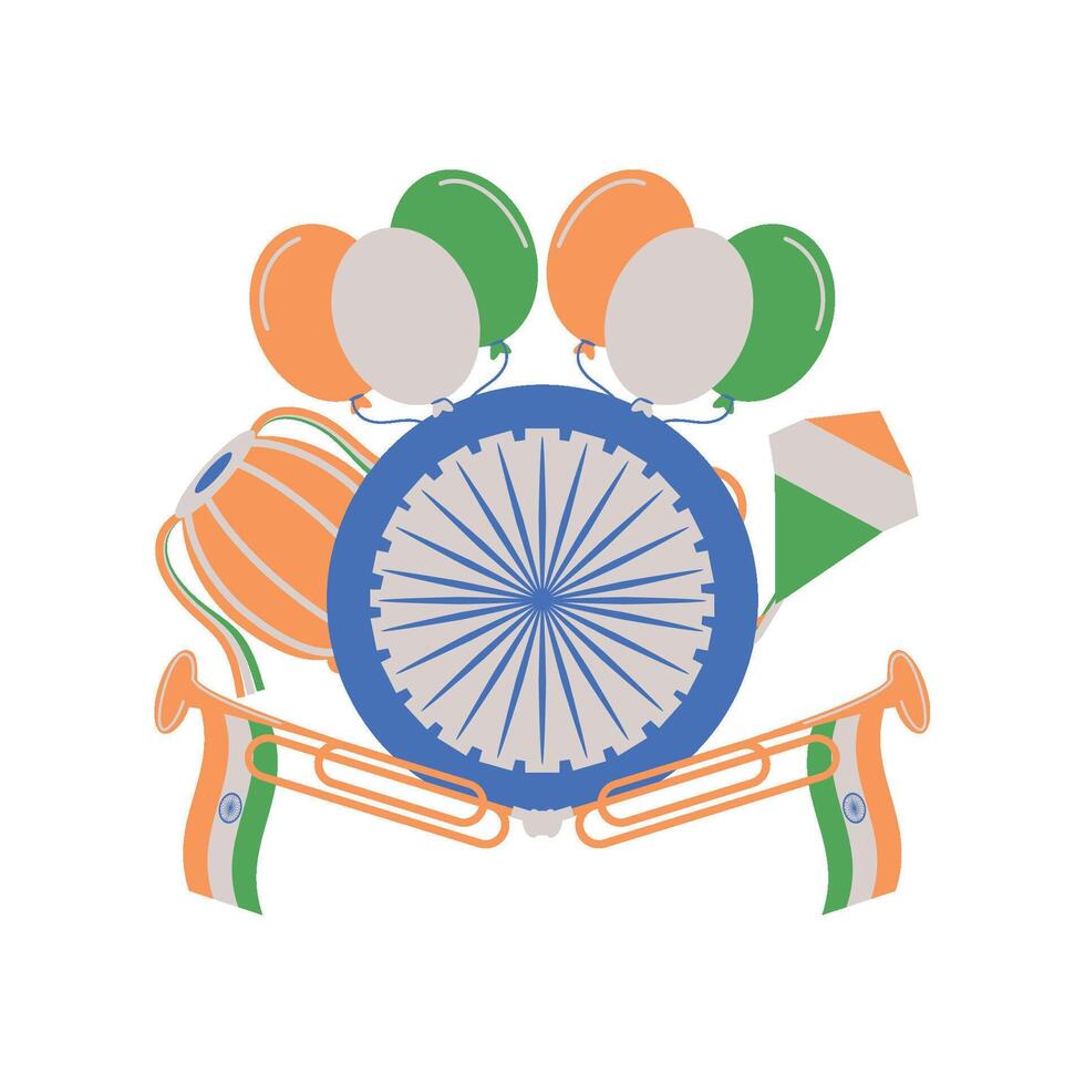 republic day india party illustration vector