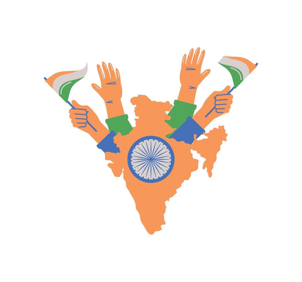 republic day india illustration design vector