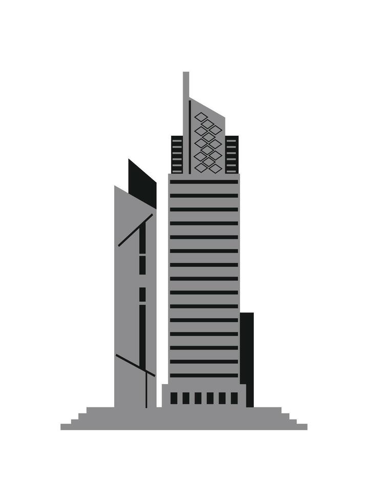 pakistan landmark bahria opal tower illustration vector