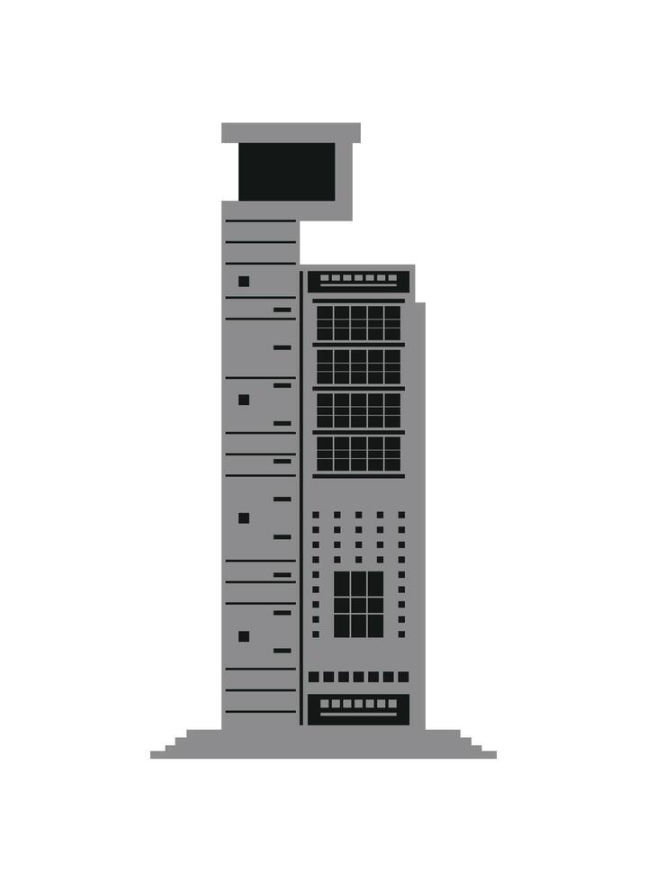pakistan landmark tower mcb illustration vector
