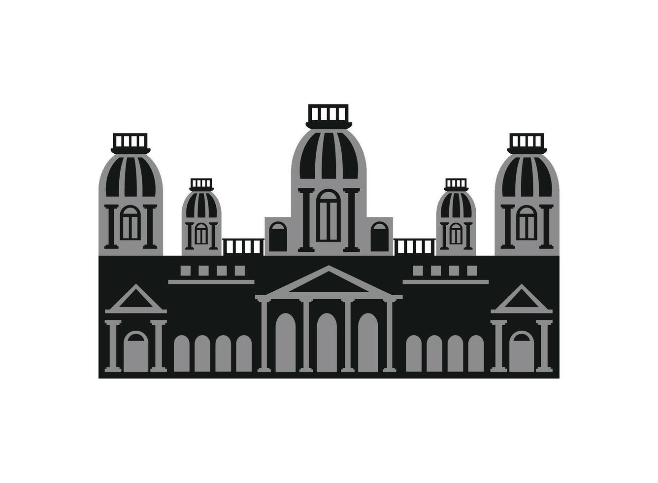 pakistan landmark noor mahal illustration vector