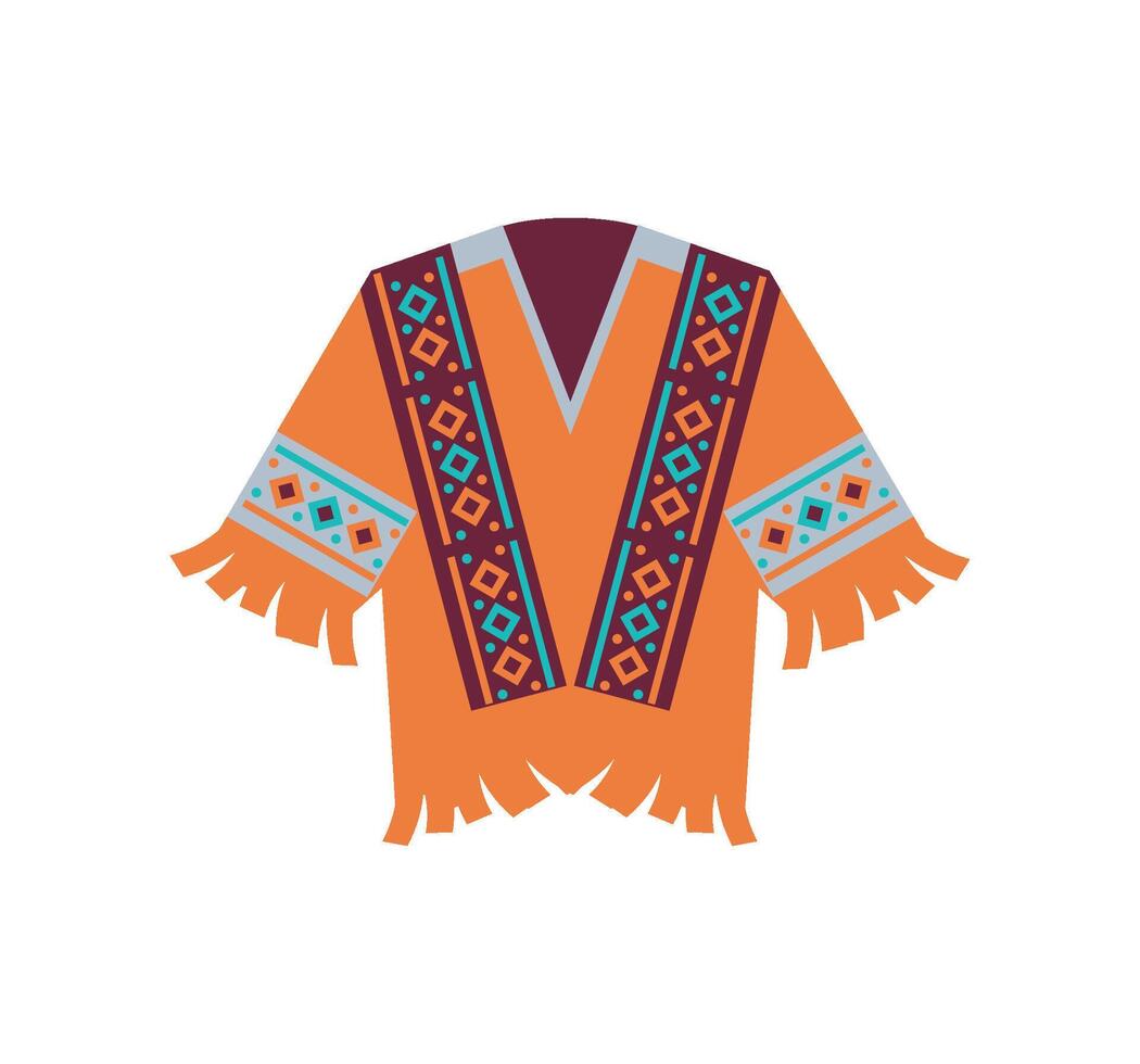 native american costume illustration isolated vector