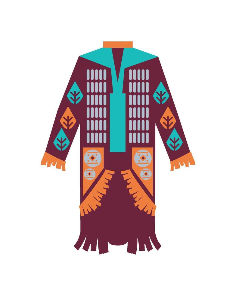 native american dress illustration isolated vector