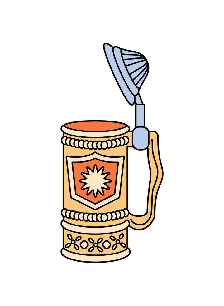 germany beer steins with lid illustration vector