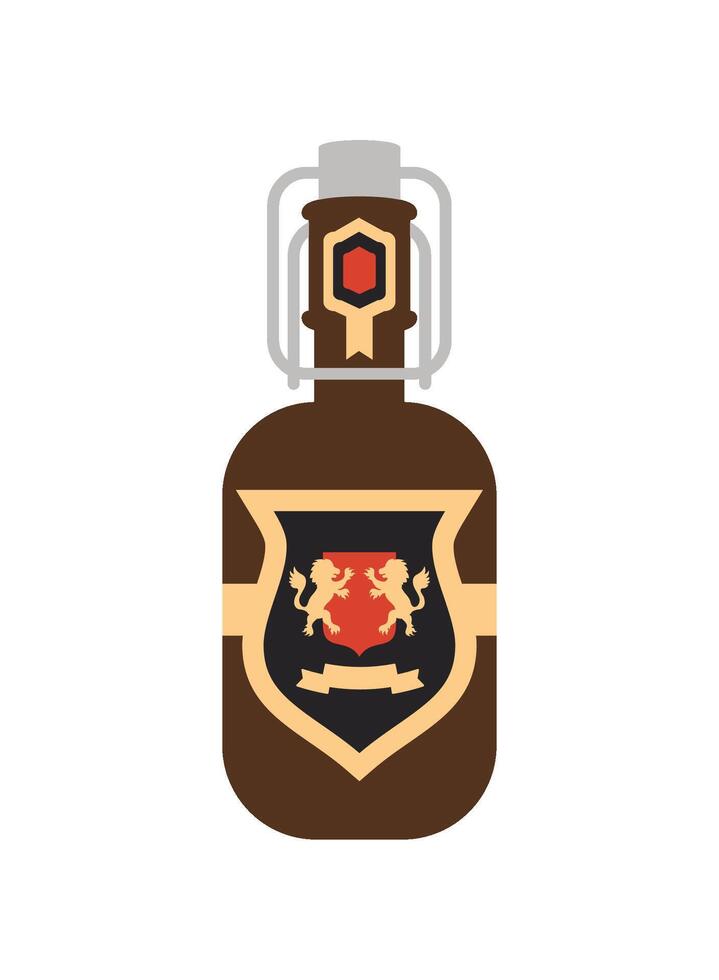 germany beer bottle illustration isolated vector
