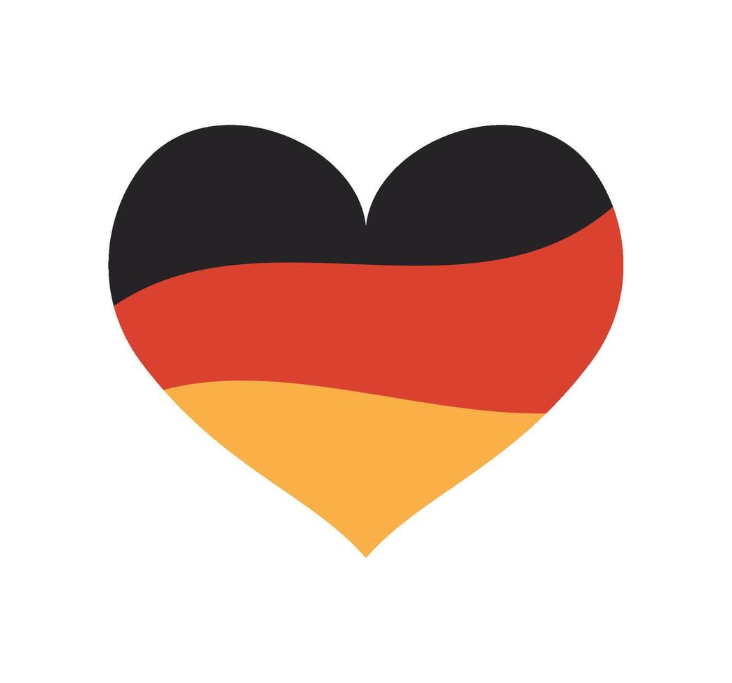 germany flag in heart illustration isolated vector