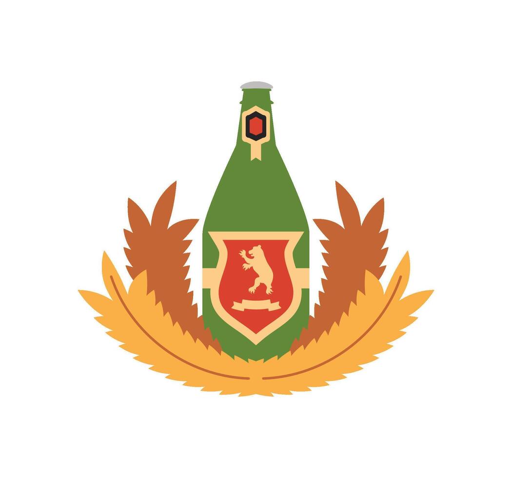 germany bottle beer drink illustration isolated vector