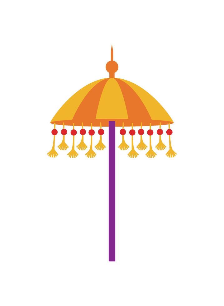 open parasol ornament illustration isolated vector