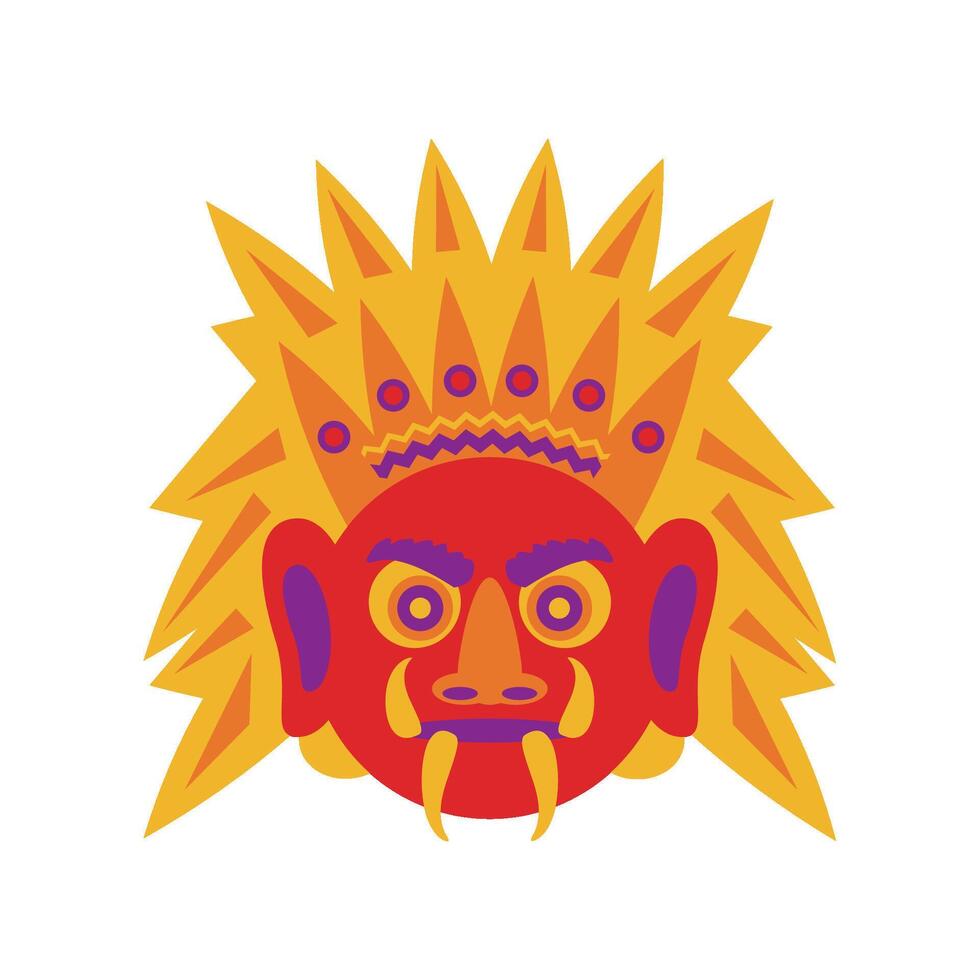 nyepi mask day of silence illustration vector