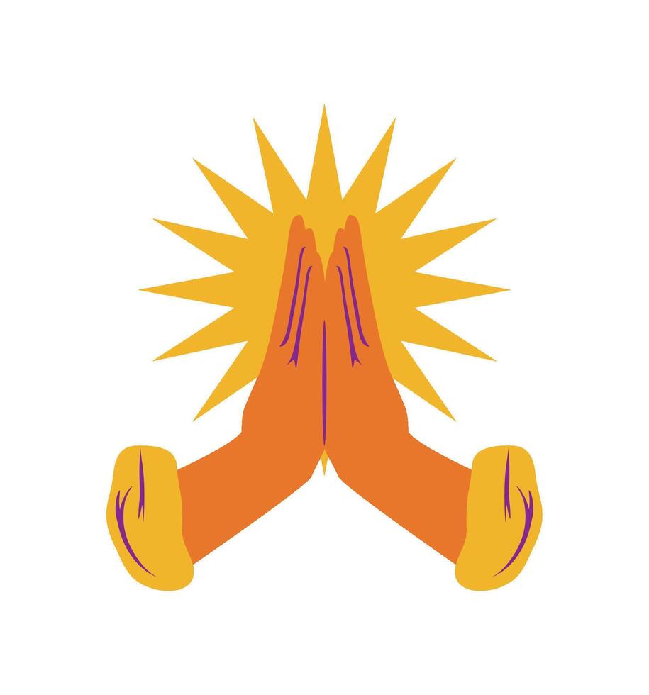 nyepi day of silence prayer illustration vector