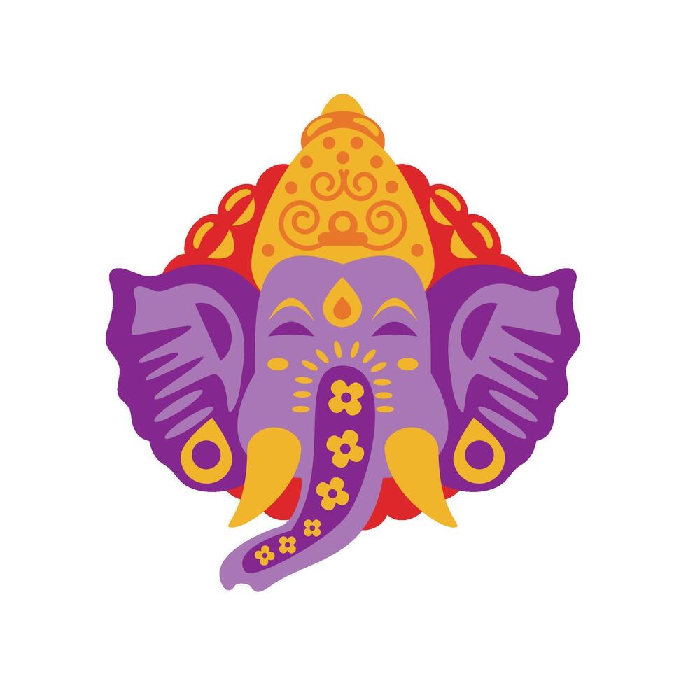 lord ganesha design illustration isolated vector