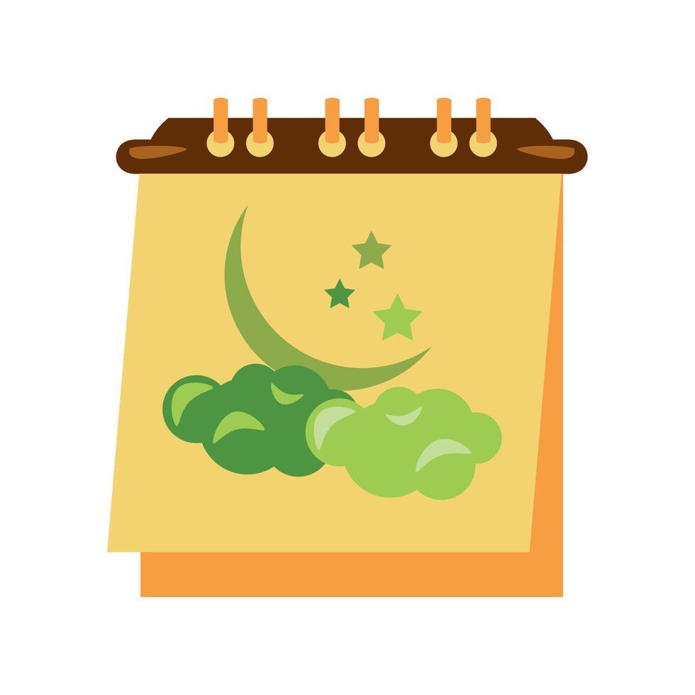 idul fitri calendar illustration isolated vector