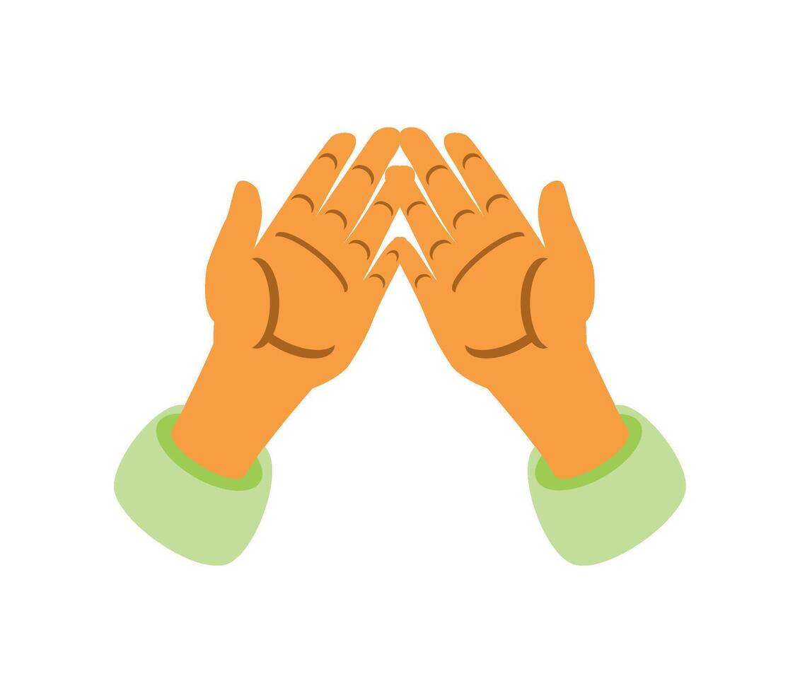 idul fitri prayer hands illustration vector