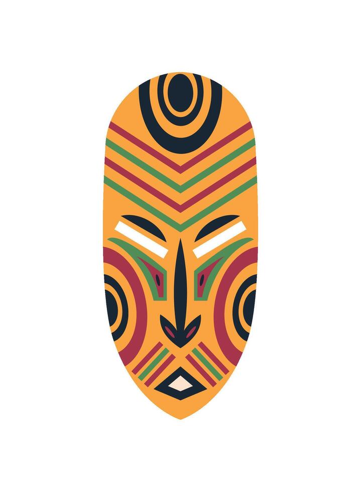 nigerian mask ethnic illustration vector