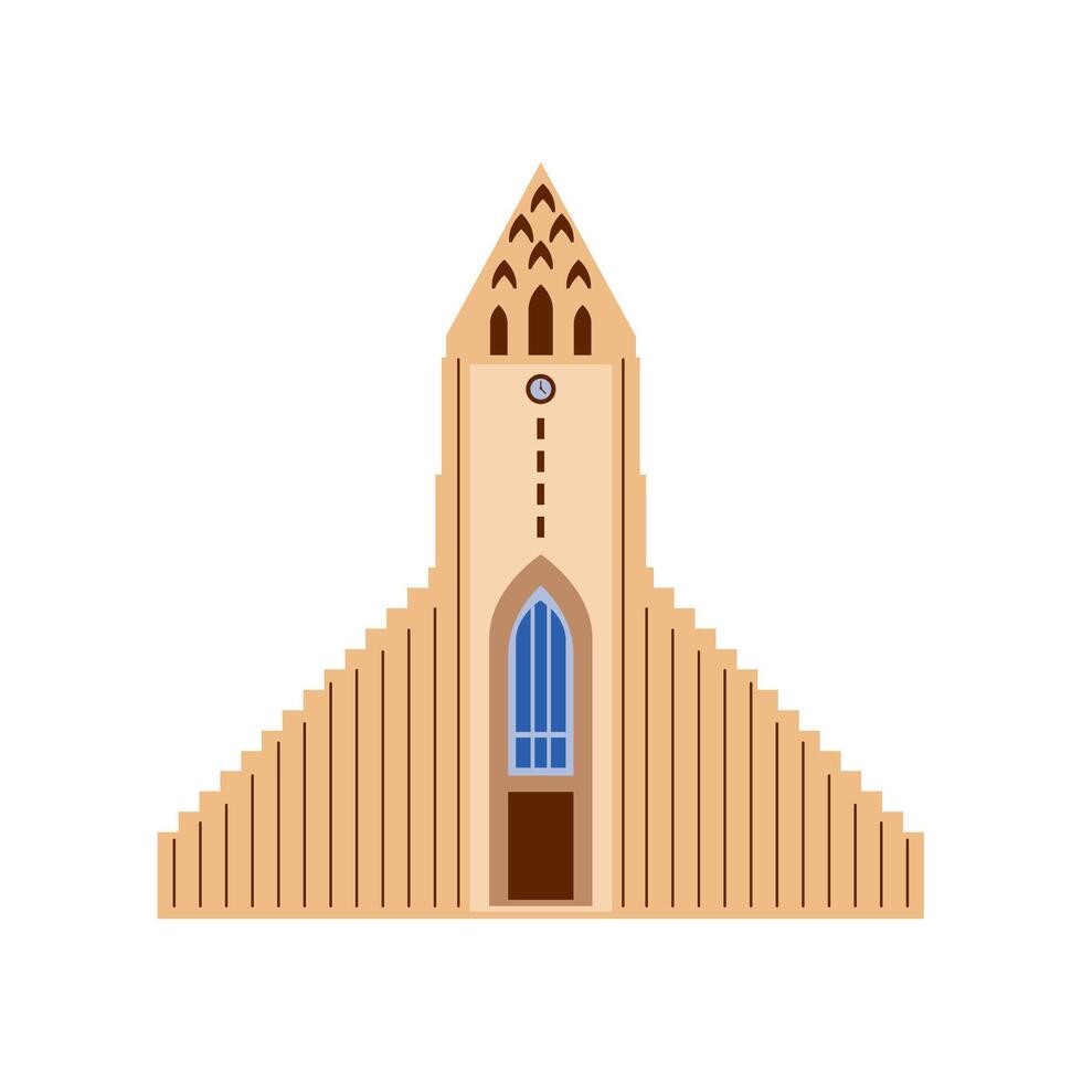 iceland hallgrimskirkja church illustration isolated vector