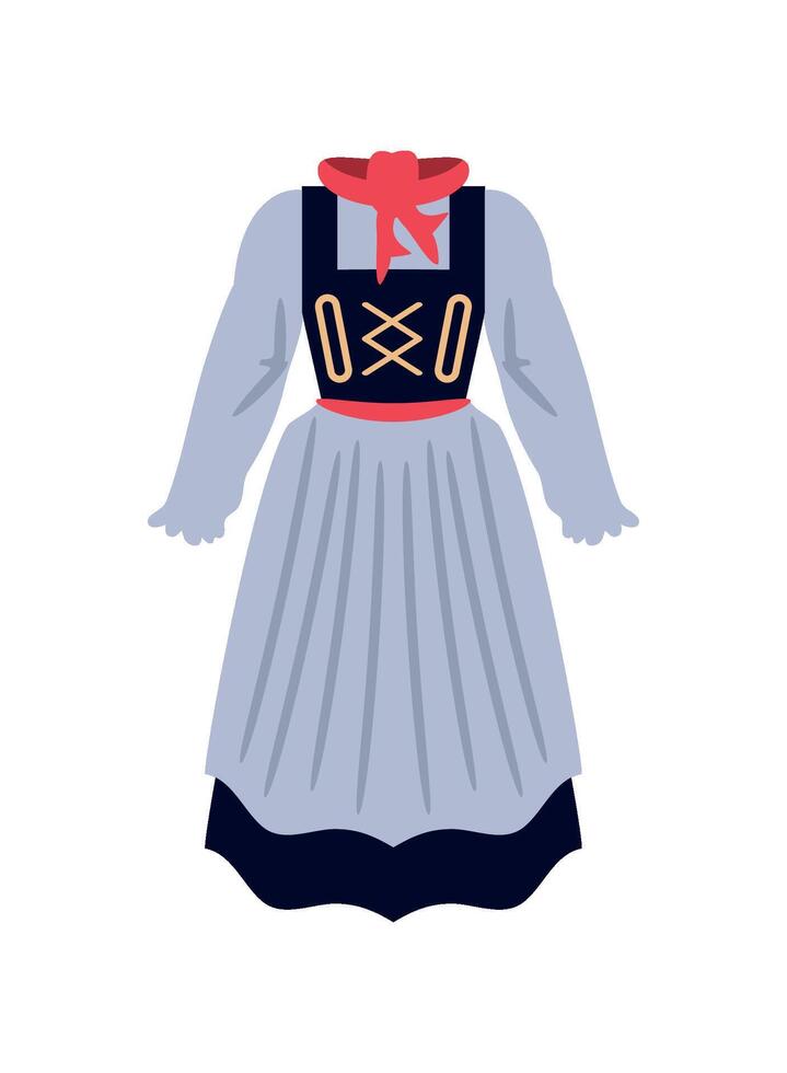 iceland upphlutur costume illustration isolated vector