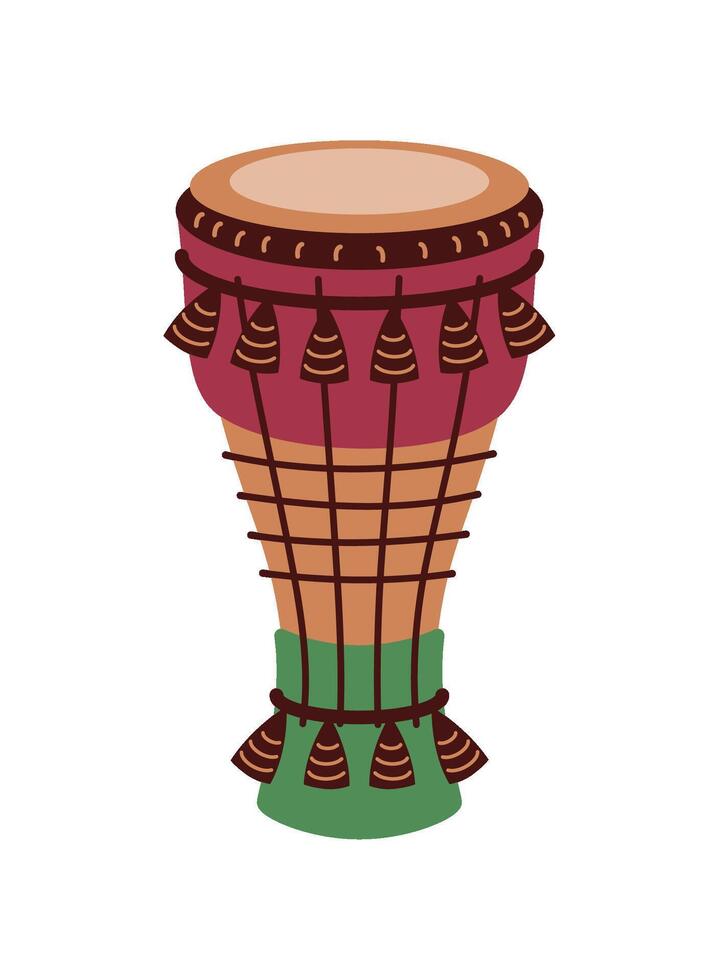 bata drum nigerian illustration isolated vector