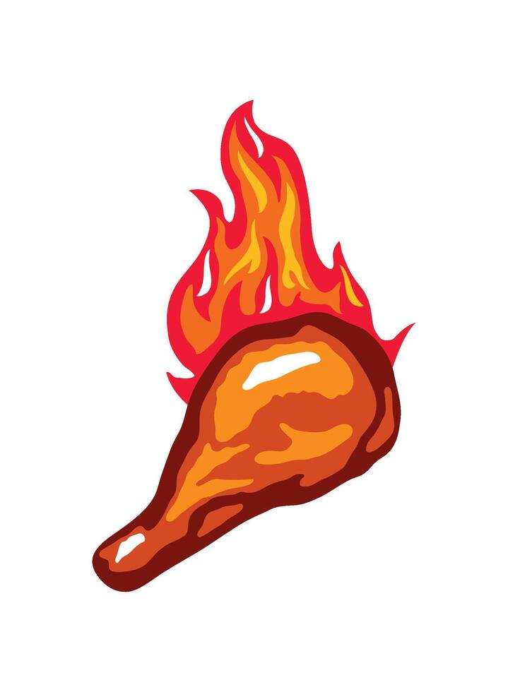 international hot and spicy food day chicken illustration vector