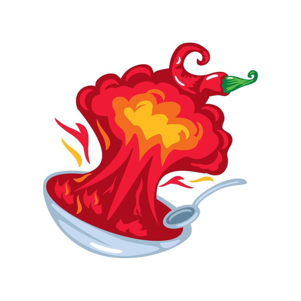 international hot and spicy food day burning illustration vector