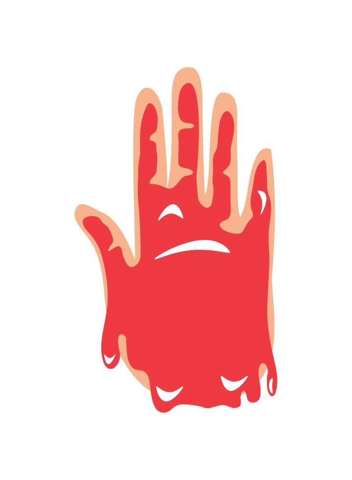 red hand day movement illustration isolated vector