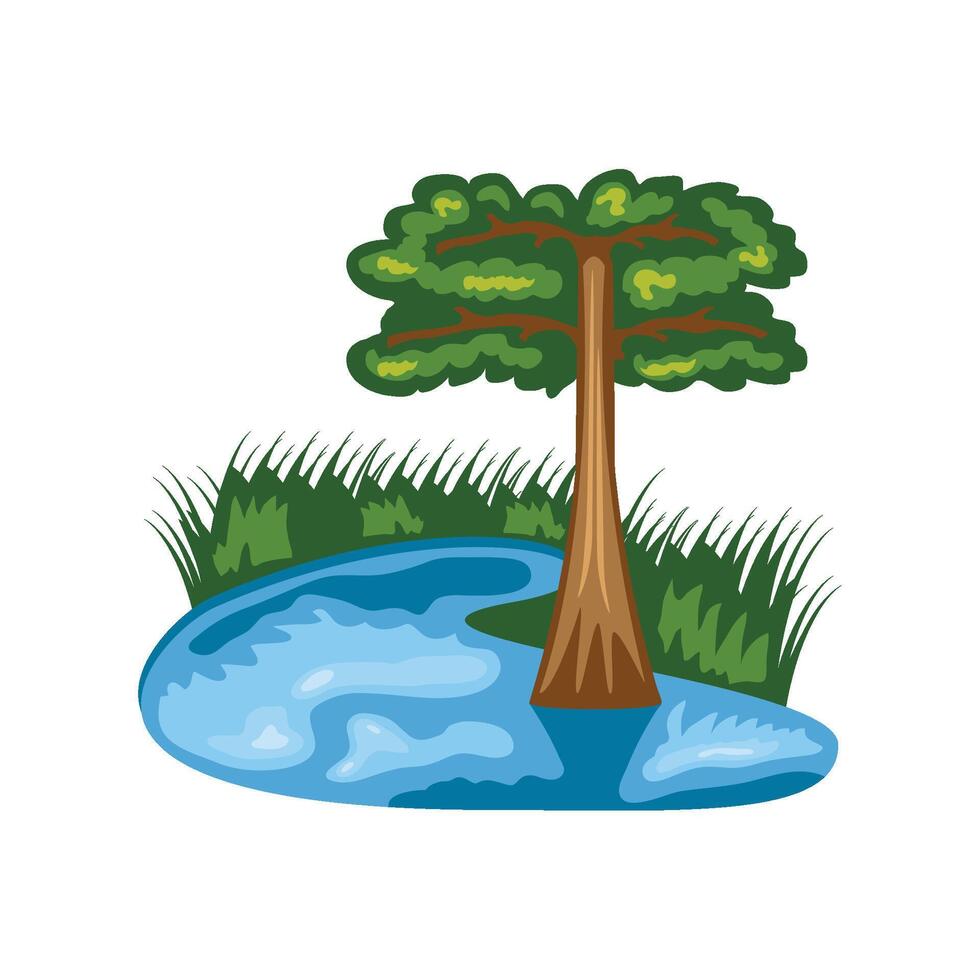 wetland ecology design illustration isolated vector