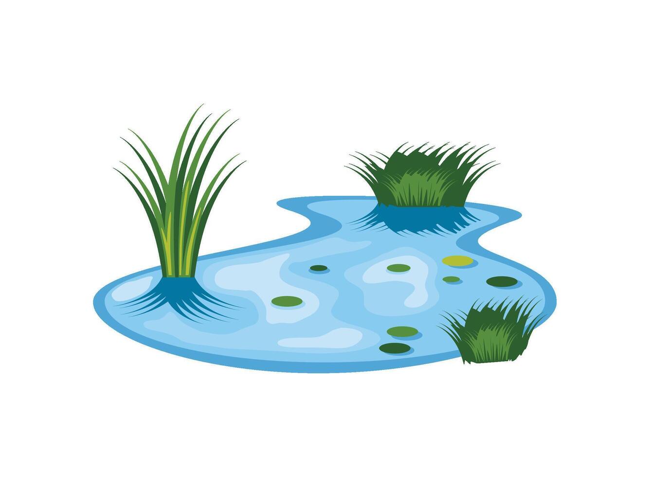 wetland nature illustration isolated design vector
