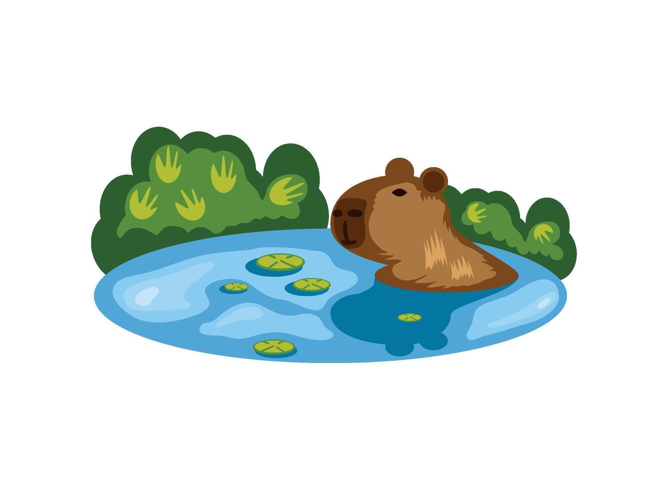 wetland scenery illustration isolated design vector