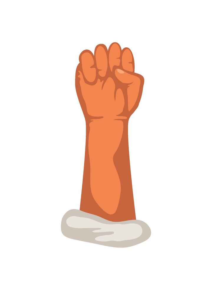 raised hand isolated illustration design vector