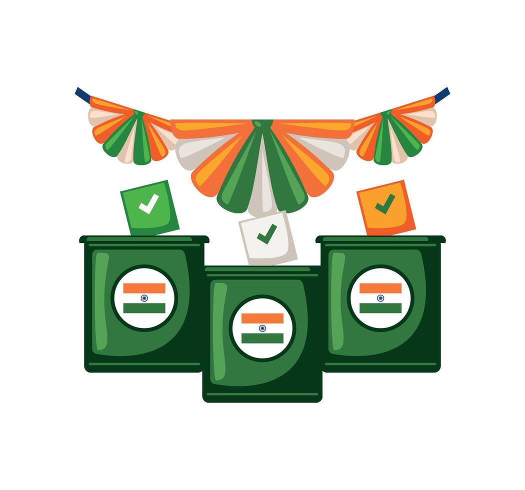 india general election political illustration vector