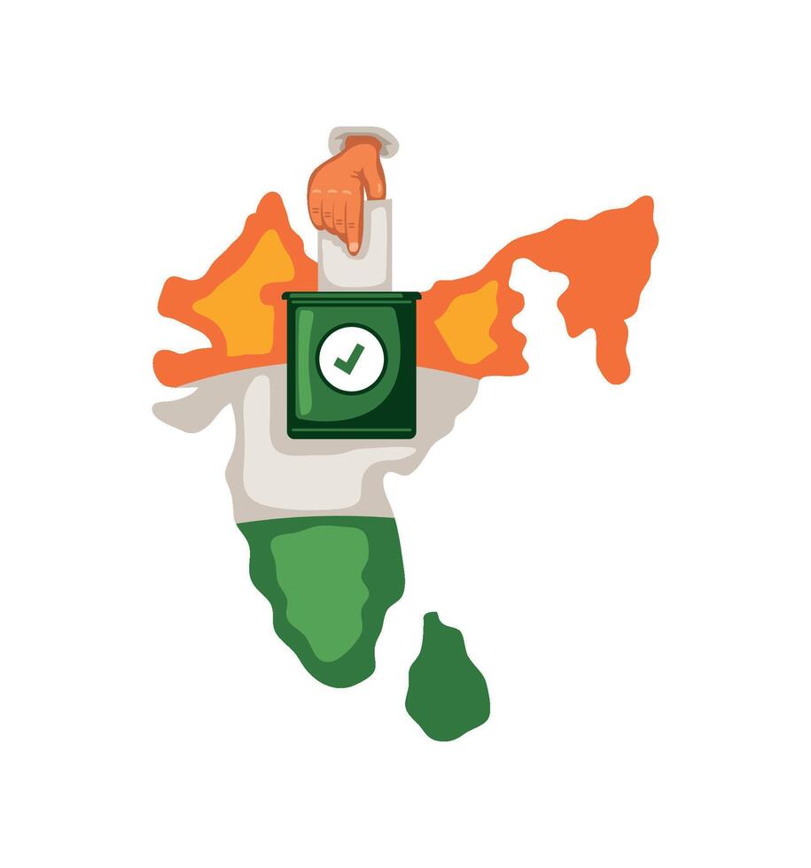 india general election country illustration vector