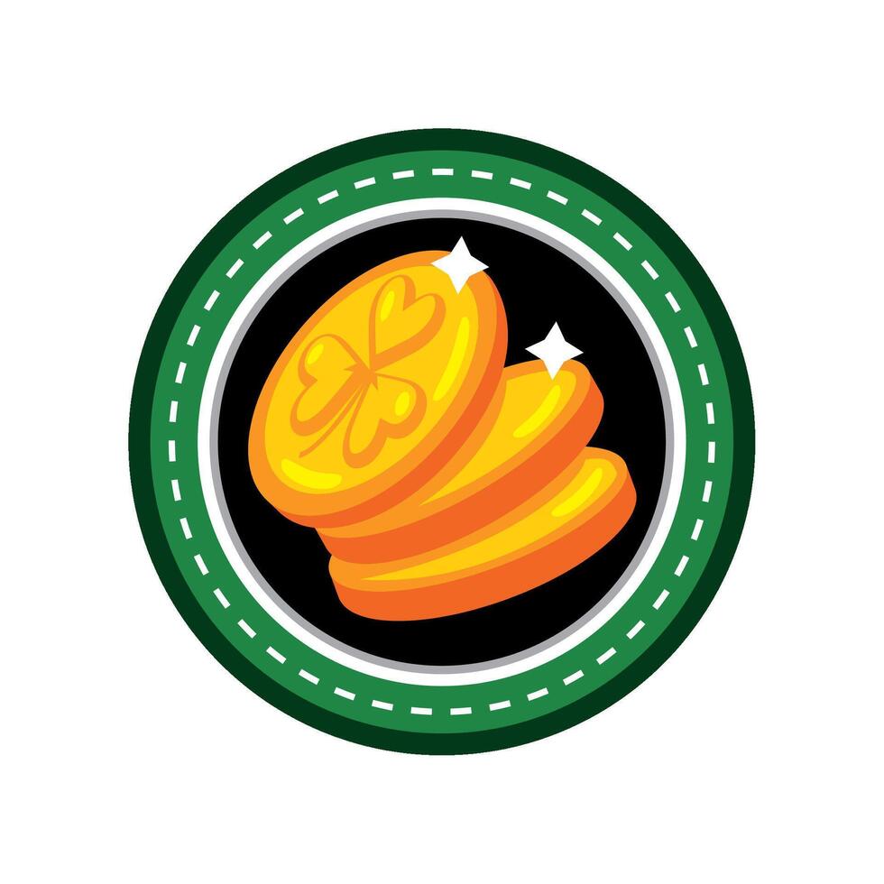 saint patricks day coins illustration vector