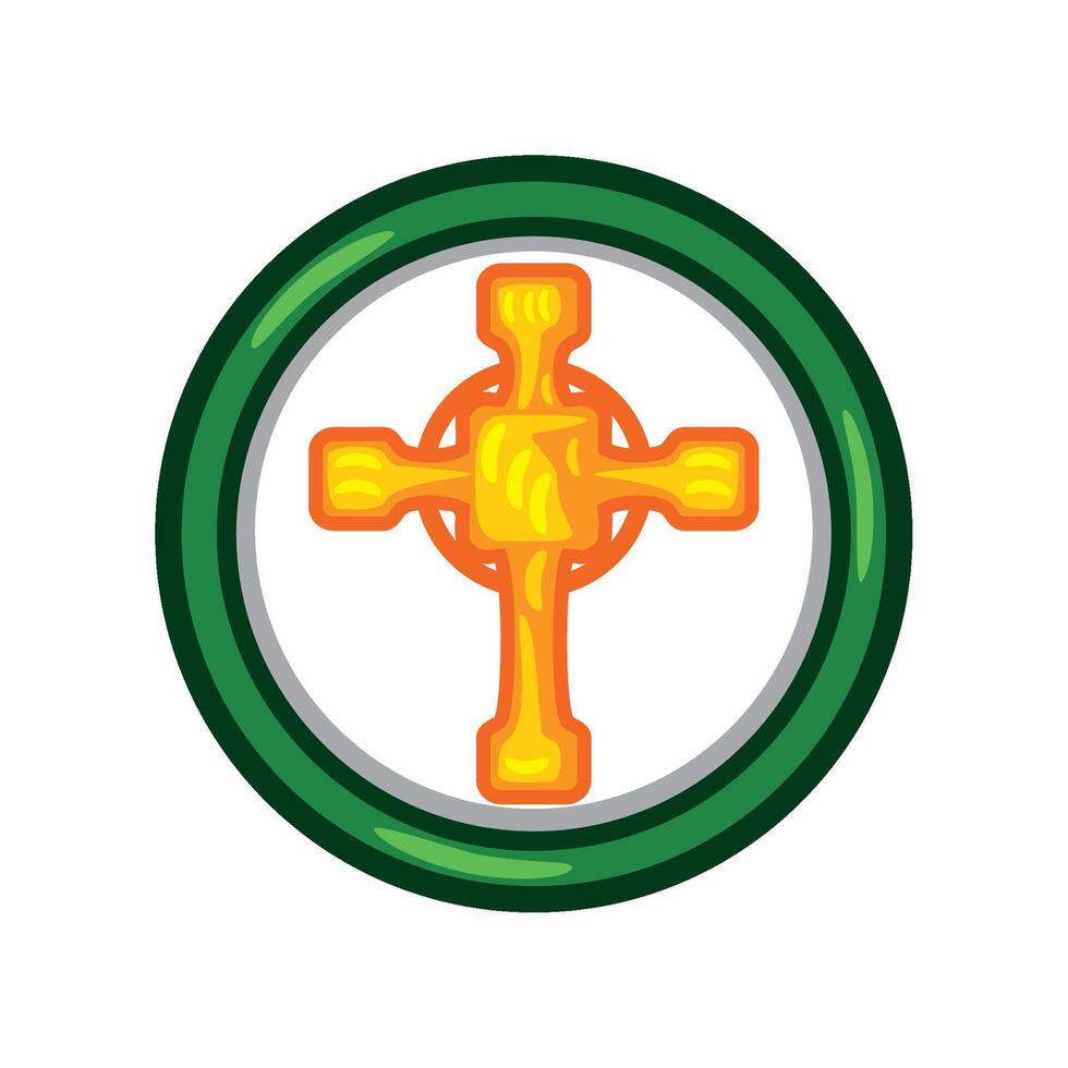 saint patricks day badge illustration vector