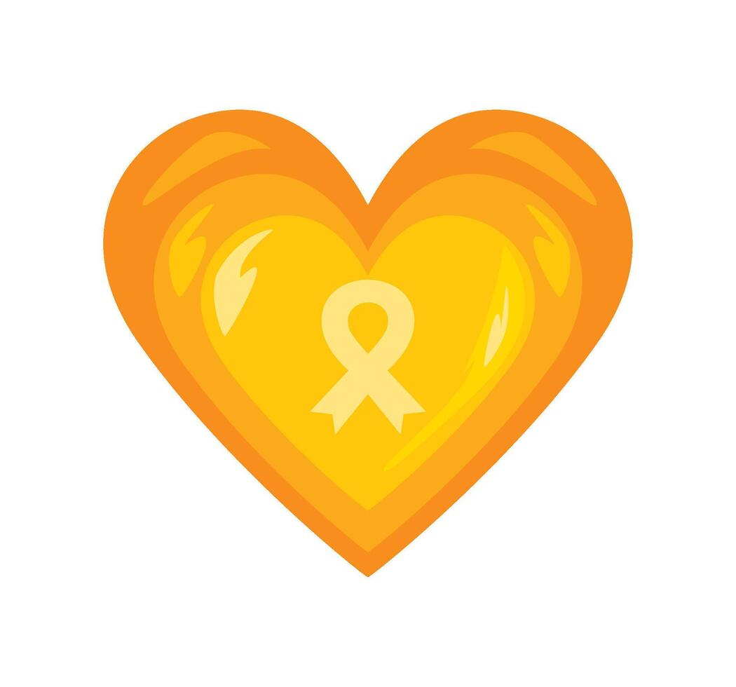 childhood cancer day heart illustration design vector