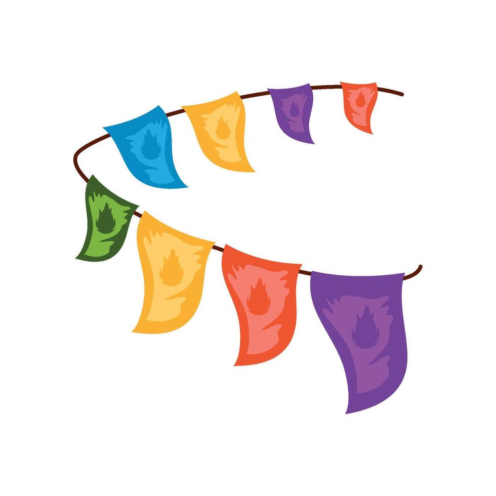 lohri hindu bunting illustration design vector
