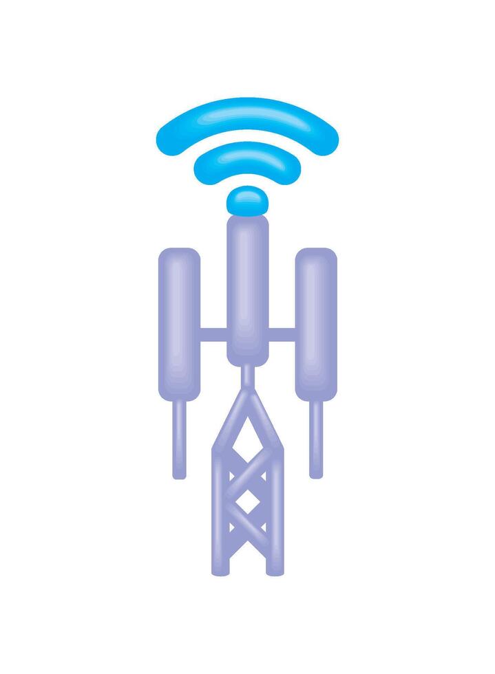 5G antenna transmission illustration design vector