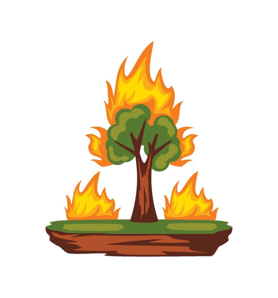 forest fires burning illustration design vector