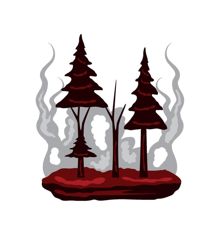 forest fires emergency illustration design vector