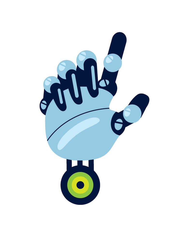 advanced robotics hand illustration design vector