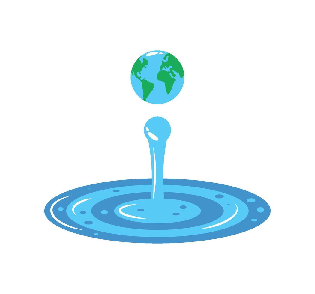 water day environmental illustration vector
