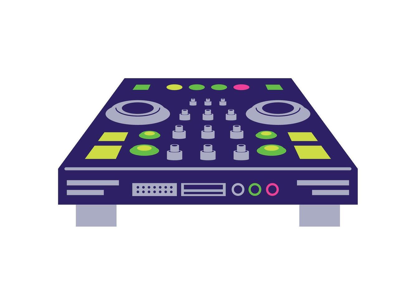 dj turntable music illustration vector