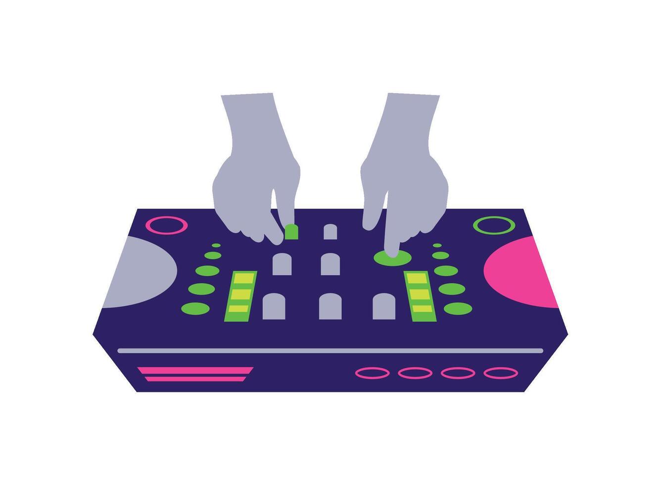 dj professional player illustration vector