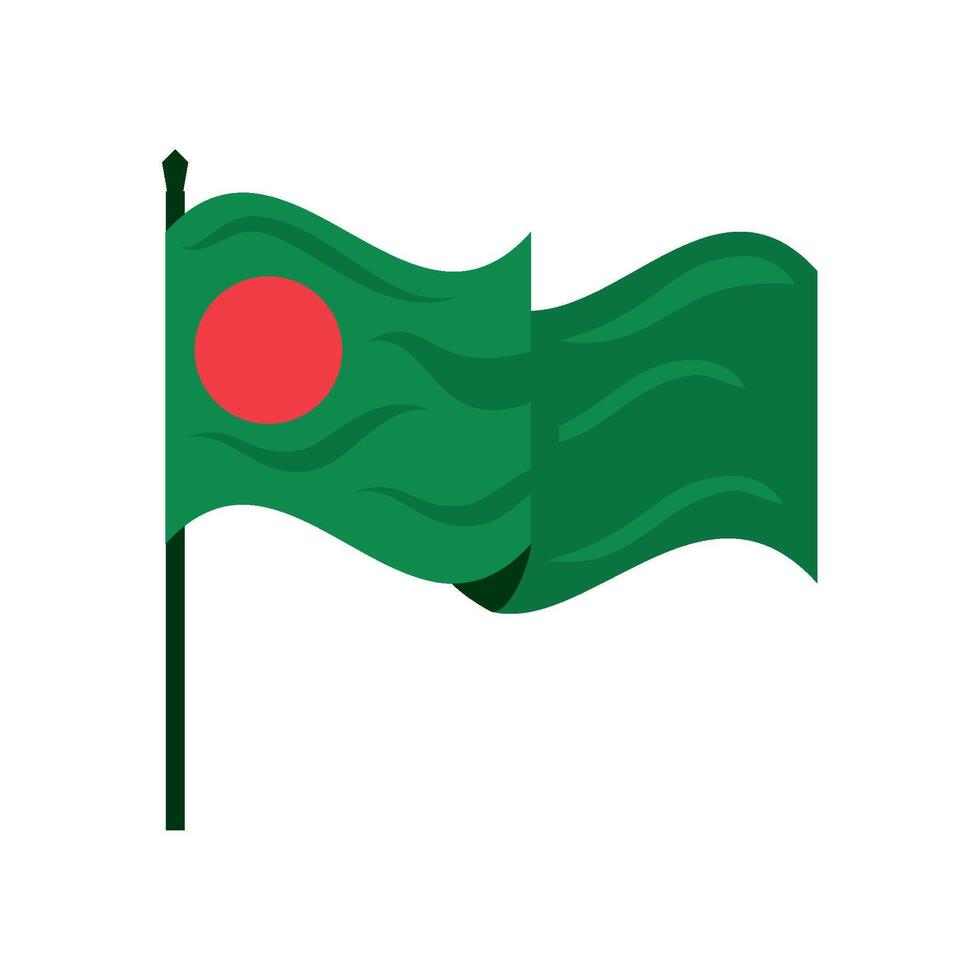 bangladesh independence day flag illustration vector